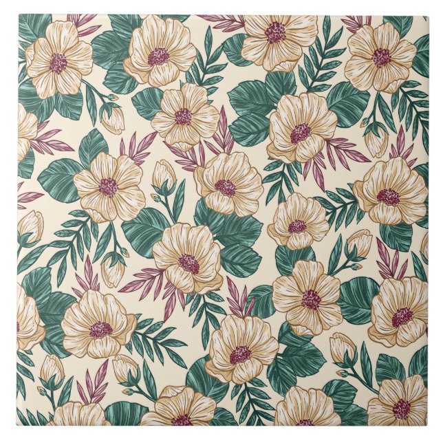 Roses Ceramic Tile (Front)