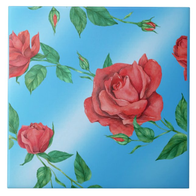Roses Ceramic Tile (Front)