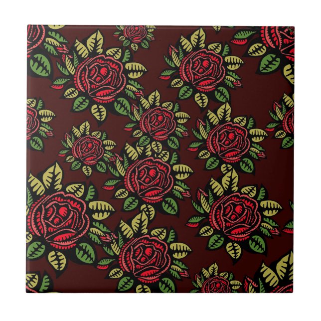Roses Ceramic Tile (Front)
