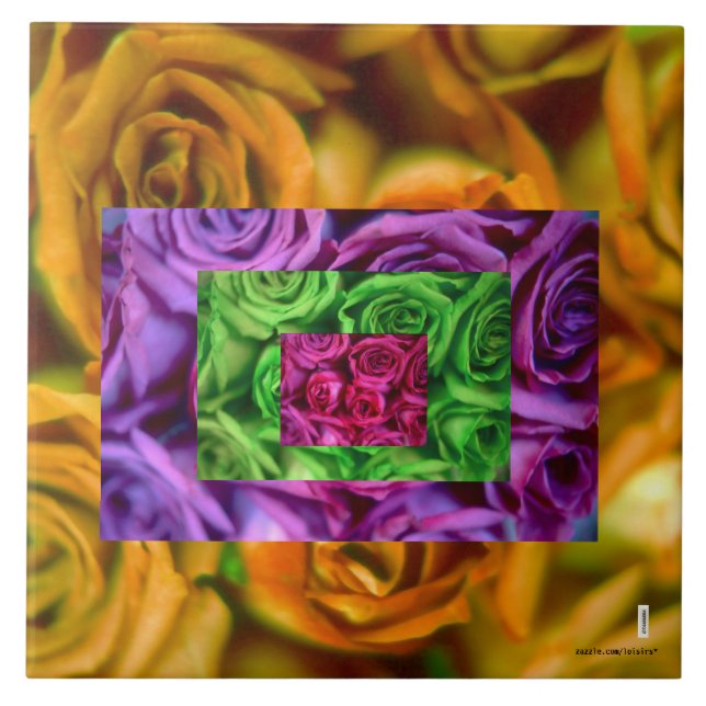 Roses Ceramic Tile (Front)
