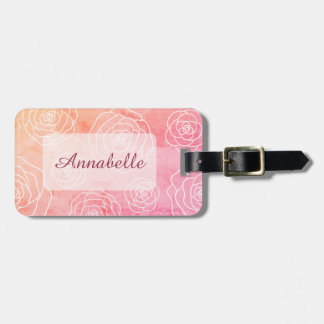 Roses Contour Luggage Tag