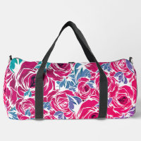 Roses Country red green vintage floral