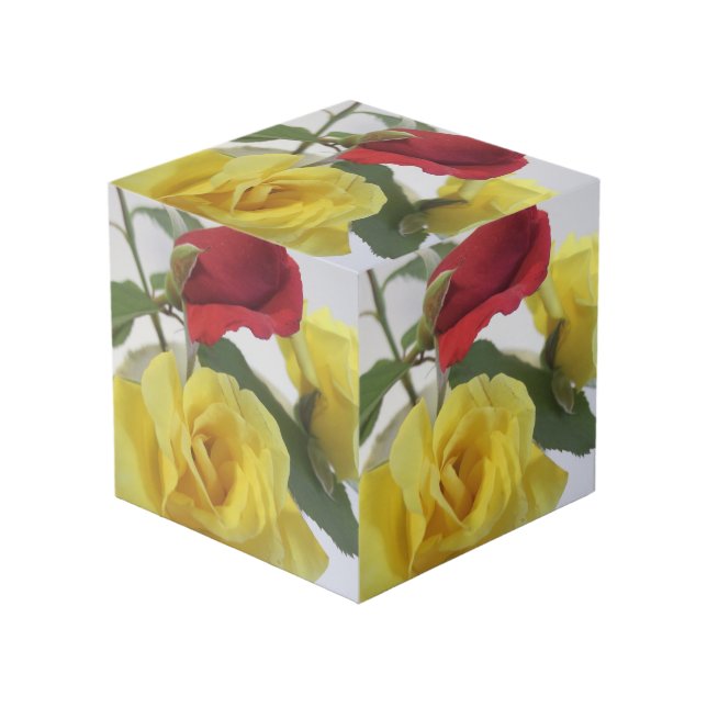 Roses Custom 4 inch Photo Cube (Front Angled)