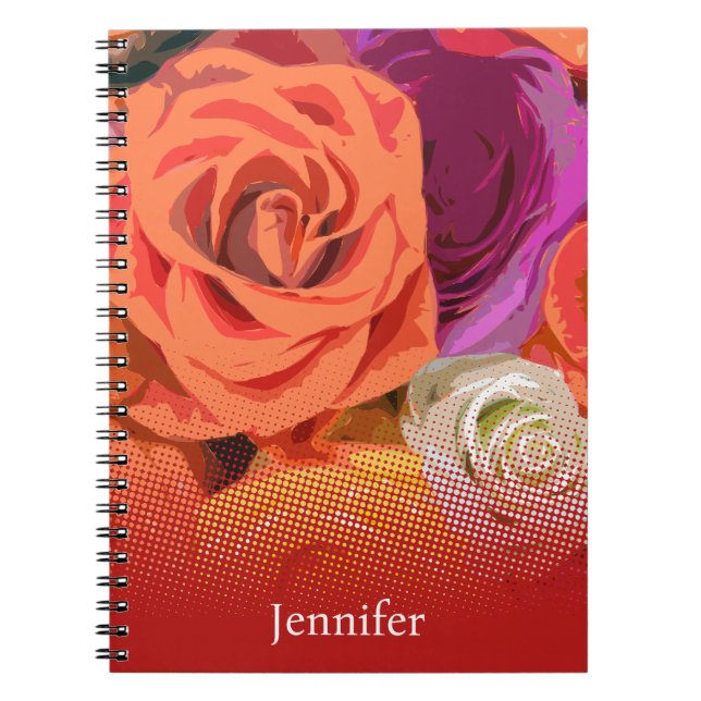 Roses Custom Name Notebook (Front)