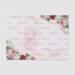 Roses custom Thank you Wedding tissue paper