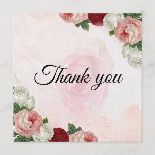 Roses custom Wedding Thank you card