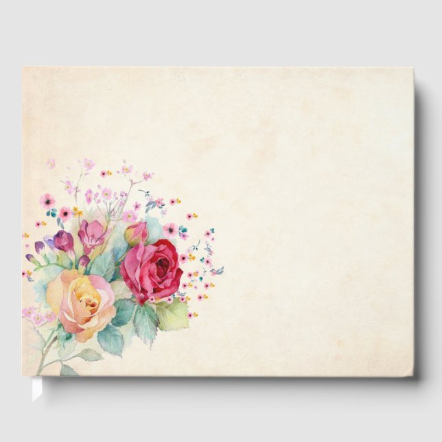 Roses Customisable - Guest Book (Front)