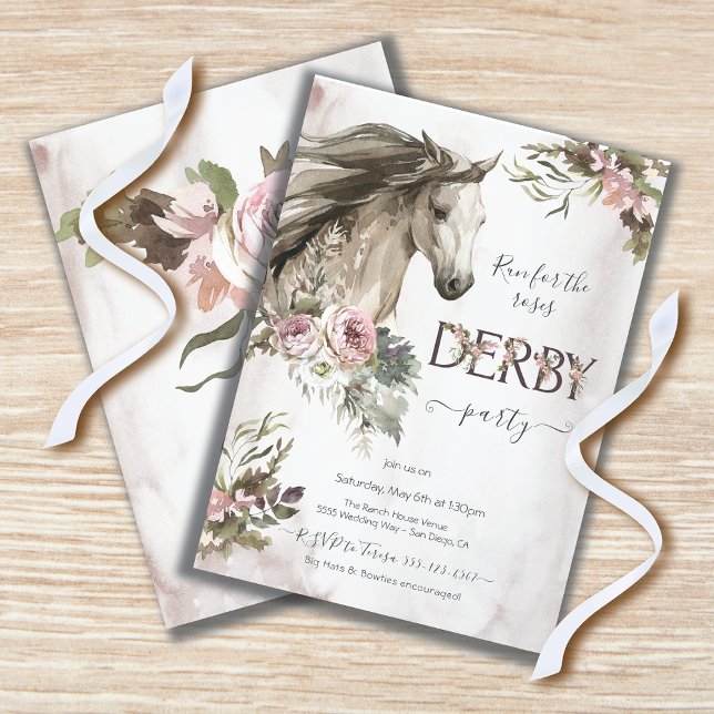 Roses Derby Horse Racing Party Invitation (Creator Uploaded)