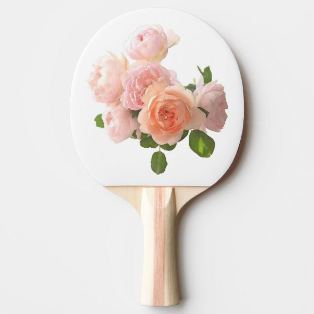 Roses Design Modern Elegant Custom Template Ping Pong Paddle (Front)