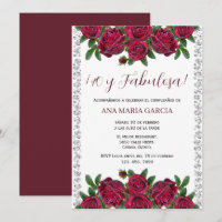 Roses & Diamonds Feminine 40th Birthday Spanish