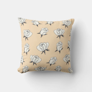 Roses Doodle: Simple Vintage Seamless. Cushion