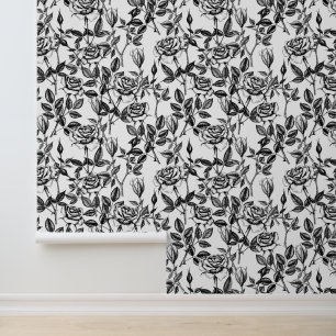 Roses drawing neck tie wallpaper