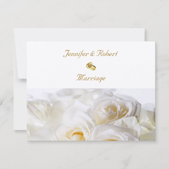Roses Dream Wedding Invitation (Front)