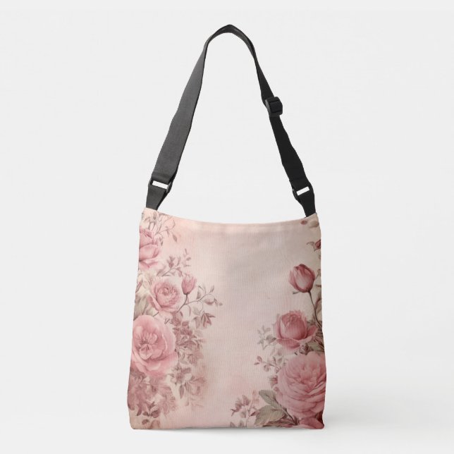 Roses Elegance Crossbody Bag (Front)