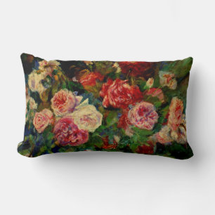 Roses, famous Renoir painting, Lumbar Cushion