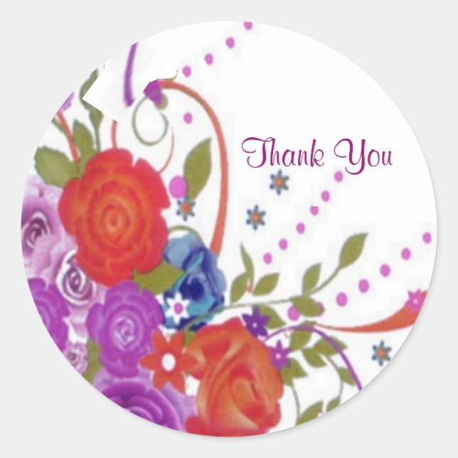 Roses Fantasy - Thank You Sticker (Front)