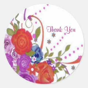 Roses Fantasy - Thank You Sticker