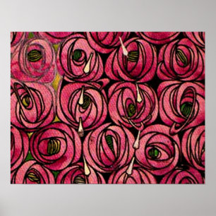 Roses, fine art painting by Charles Mackintosh Poster