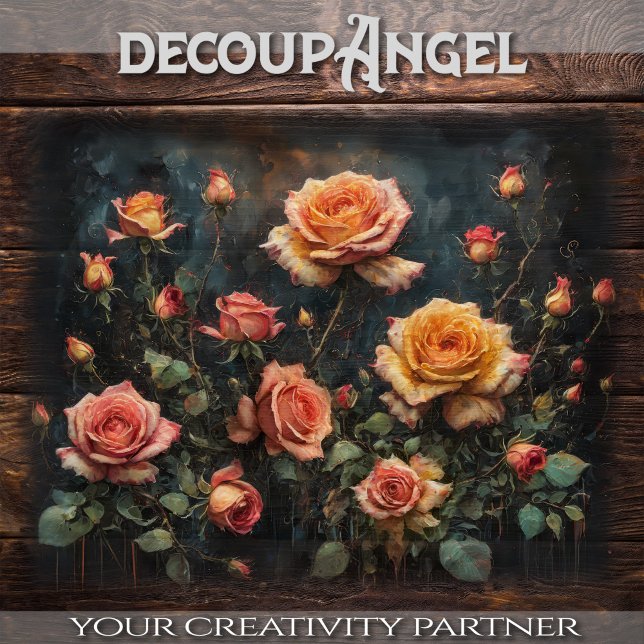 Roses - Floral elegance - decoupage -  Tissue Pap Tissue Paper (Creator Uploaded)