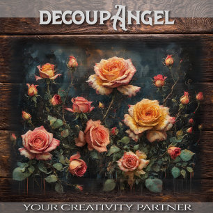 Roses - Floral elegance - decoupage -  Tissue Paper