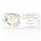 Roses Floral Garland 50th Anniversary Welcome
