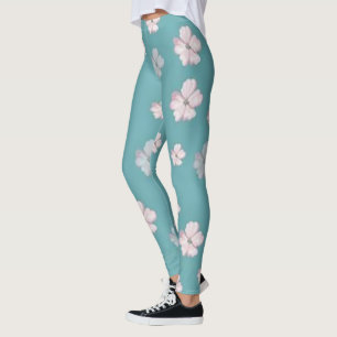 Roses floral green red Leggings lifewomenstyle