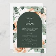 Roses Floral Wedding Invitation Card