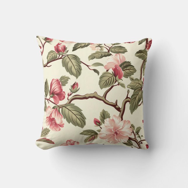 Roses Flower Pattern Cushion (Front)