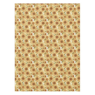 Roses flowers abstract floral print beige colours tablecloth