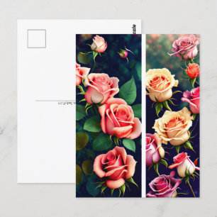 Roses, flowers, Postcrossing  Postcard