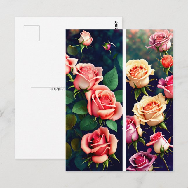 Roses, flowers, Postcrossing  Postcard (Front/Back)