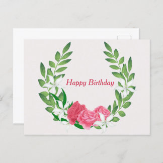 Roses for Birthday Postcard