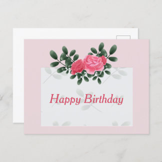 Roses for Birthday Postcard