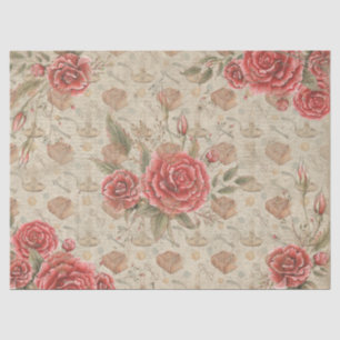 Roses for Book Lovers Tissue Paper