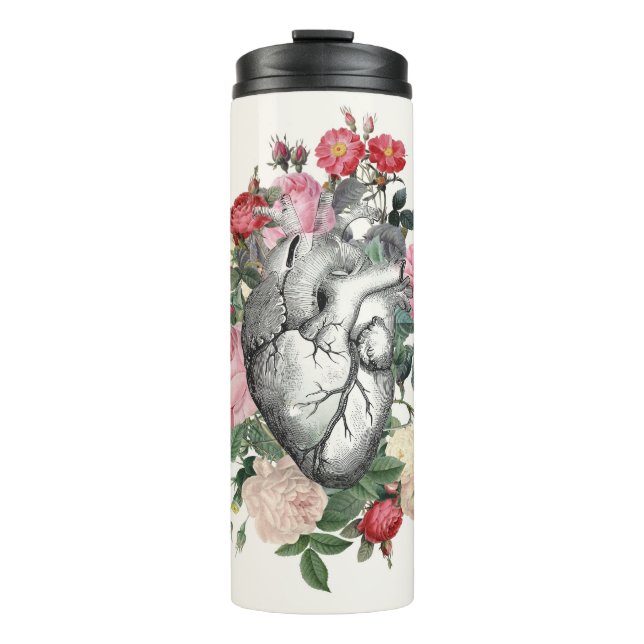 Roses for her heart thermal tumbler (Front)