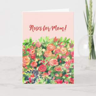 Roses for Mum, Flat Card