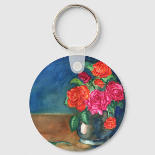 Roses for My Love Key Ring