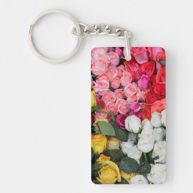 Roses for sale, San Miguel de Allende, Mexico Key Ring (Front)