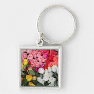 Roses for sale, San Miguel de Allende, Mexico Key Ring