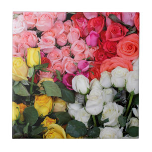 Roses for sale, San Miguel de Allende, Mexico Tile