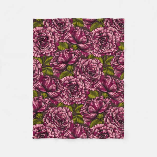 Roses for you fleece blanket (Front)