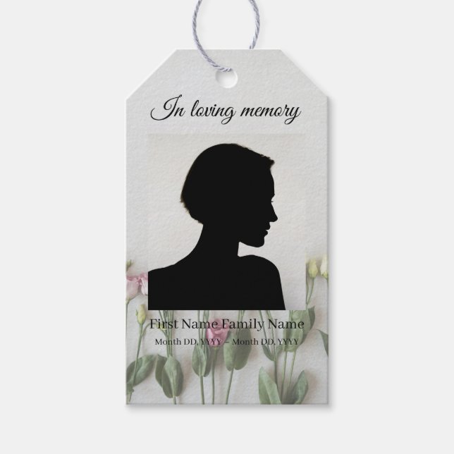 Roses funeral ribbon labels (Front)