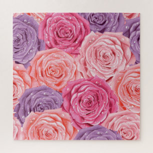 Roses Galore: Beautiful Seamless Pattern. Jigsaw Puzzle