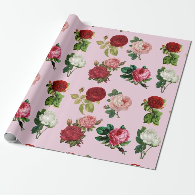 roses galore wrapping paper (Unrolled)