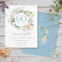 Roses Garland 60th Anniversary Save the Date