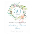 Roses Garland 60th Anniversary Welcome Sign