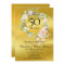 Roses Garland Gold Foil 50th Wedding Anniversary