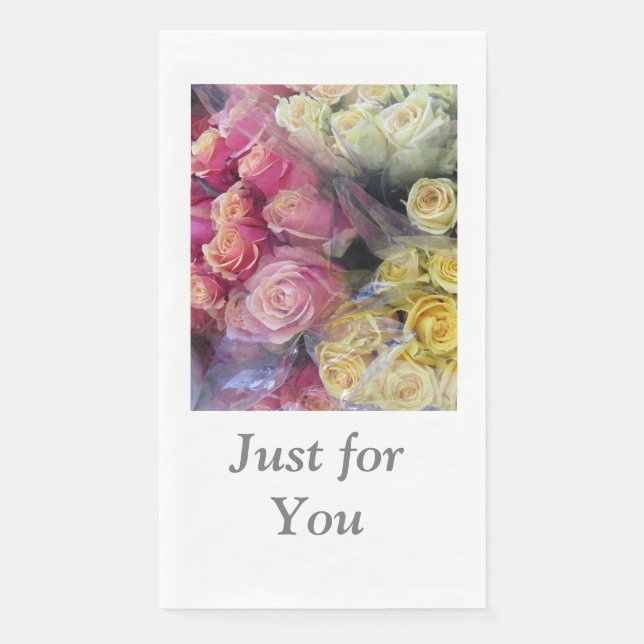 Roses Guest Paper Towel or Napkin (Front)