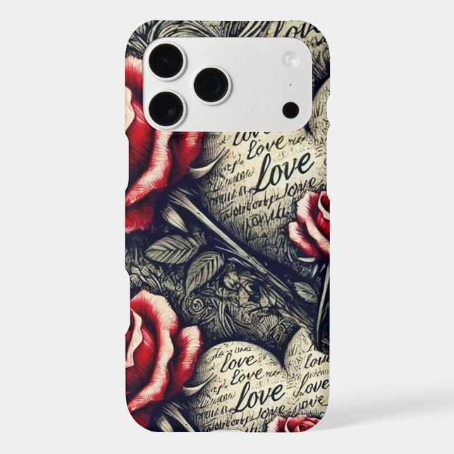Roses & Heart Typography (Back)