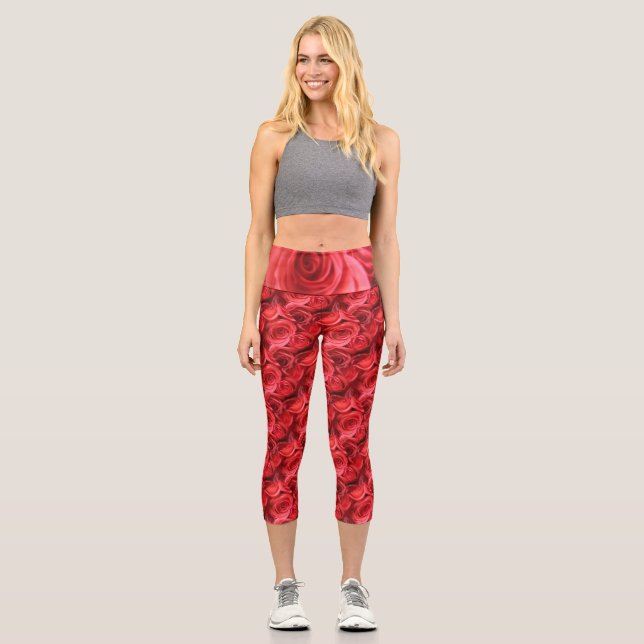 Roses High Waisted Capris (Front)
